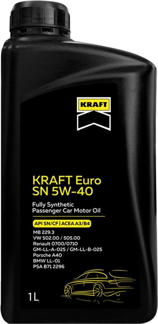Олива моторна KRAFT Euro SN 5W-40, 1 л (708137)